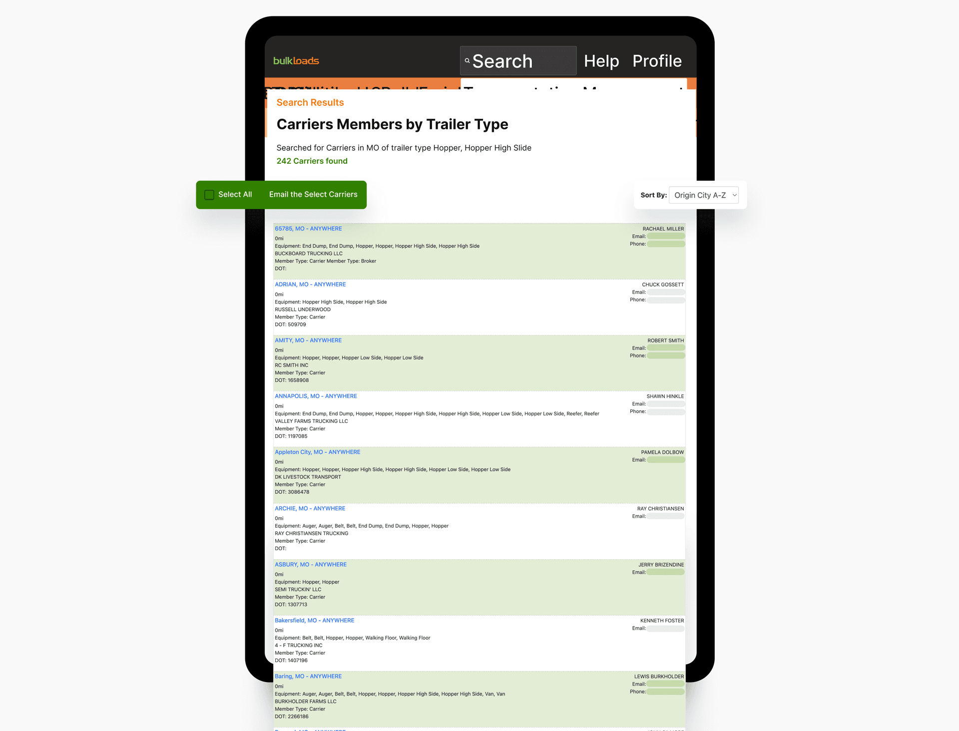 Unlock Access to a Comprehensive Database of Verified Carriers